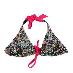 Athleta | Triangle Bikini Top | Funky Retro Paisley Pattern | Size XXS